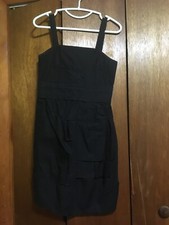 Marc by Marc Jacobs Black Cotton Strap Dress Size 0 XS x-small
