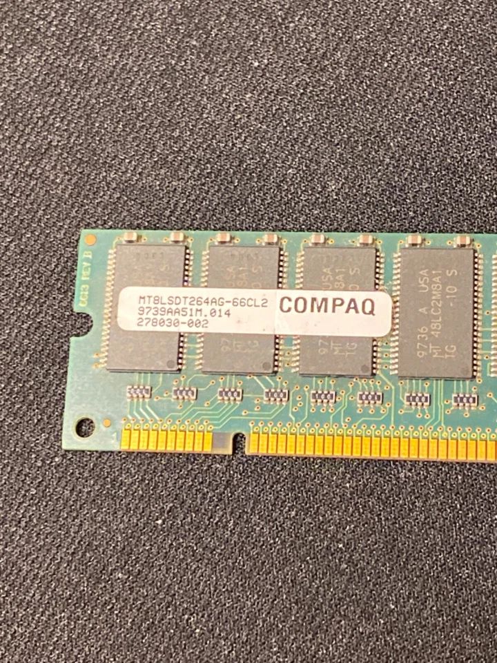 Micron MT16LSDT264AG-66CL2 16MB 168pin PC-66 SD-RAM for Compaq - Image 2 of 4