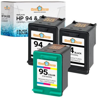 3PK Compatible With HP 94 Black C8765W HP 95 Color C8766W HP Officejet Series