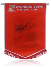 Micky Hazard Hand Signed Swindon Town Football Club Pennant