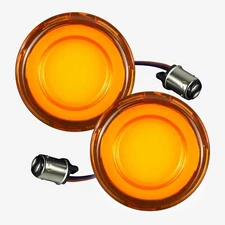 Eagle Lights 2" Bullet Amber Front LED Turn Signals for Harley Davidson Halo HD