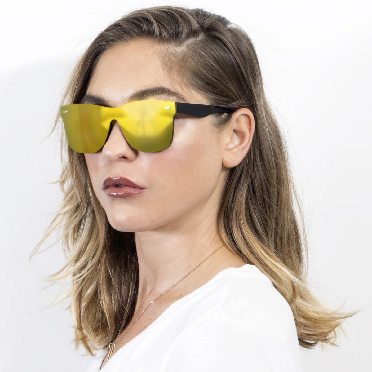 Flat mirror sunglasses sale