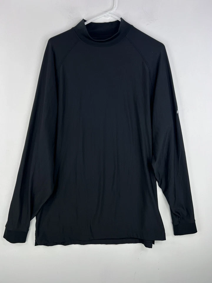 Camisa Footjoy Para Hombres Adultos Grande Negra Simulada Cuello Alto Golf Manga Larga Elastizada Foto 2 de 4