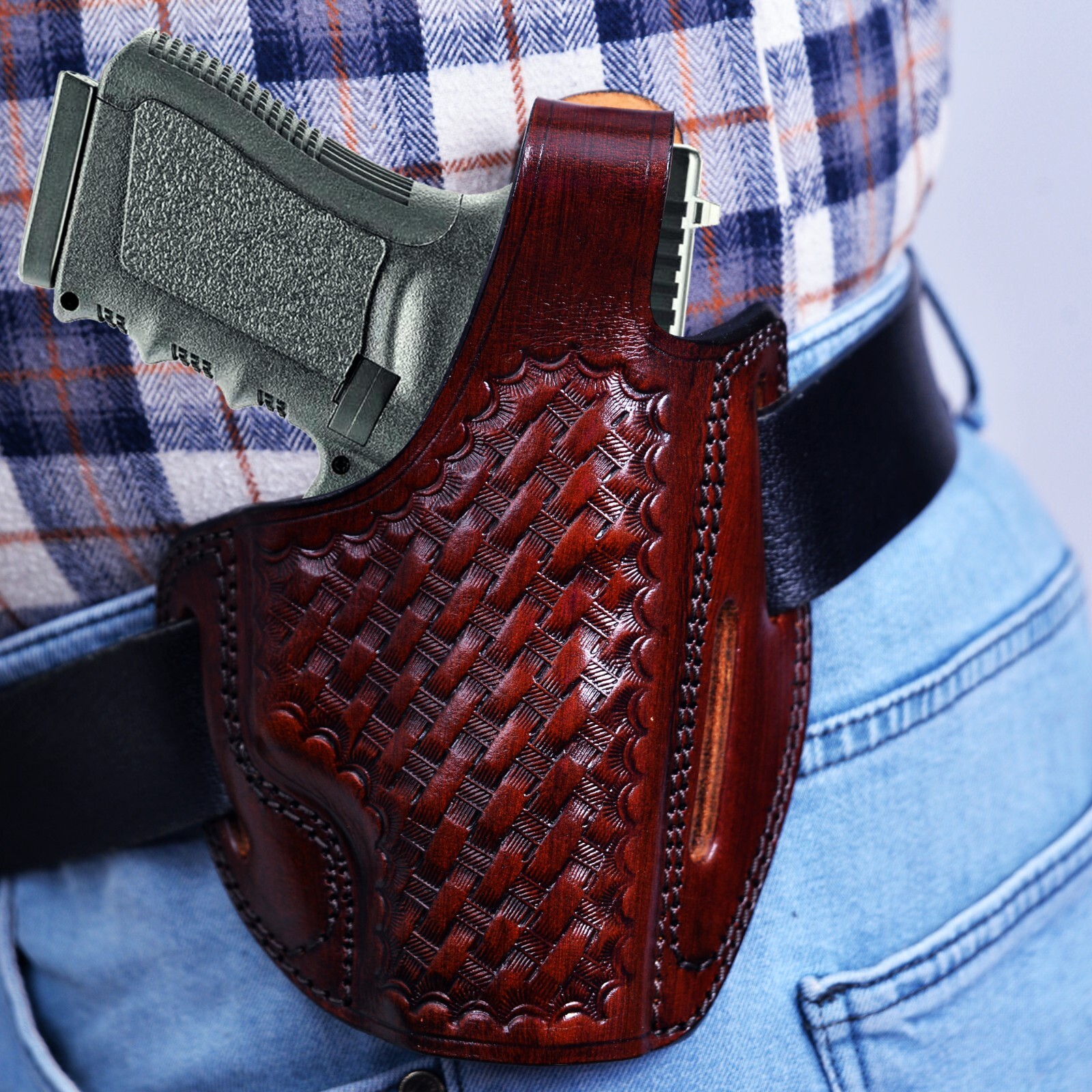 Leather Holster Fits CZ 75B, 75D, SP01, P01, P07, P10S, Shadow 2, 2075