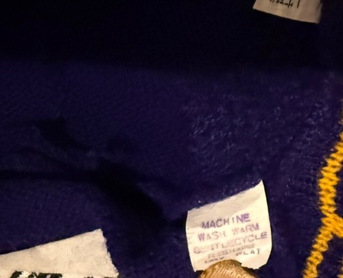 Vintage Knit Cardigan Washington Huskies Football Sweater USA Kids Baby Toddler - Picture 5 of 11