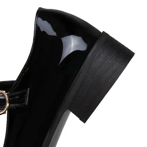 Womens Sweet Mary Jane Patent leather Dress Shoes Fashion Ankle Strap Shoes Size - Picture 17 of 29