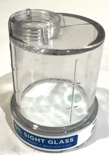 Des-Case Oil Sight Glass (OSG) DC-OSG3X500 30z 1/2" NPT 1/4" Drain Brass