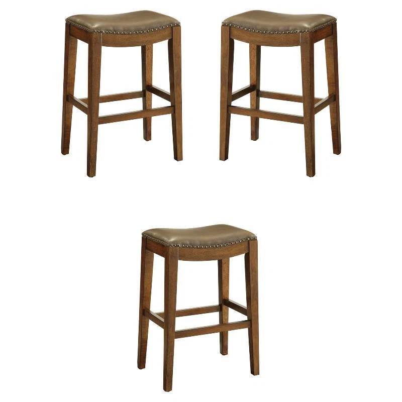 Leather saddle outlet stool