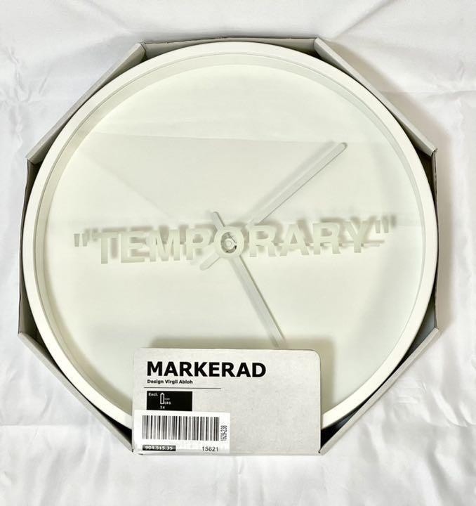 Virgil Abloh X IKEA Markerad “Temporary” Wall Clock for Sale in