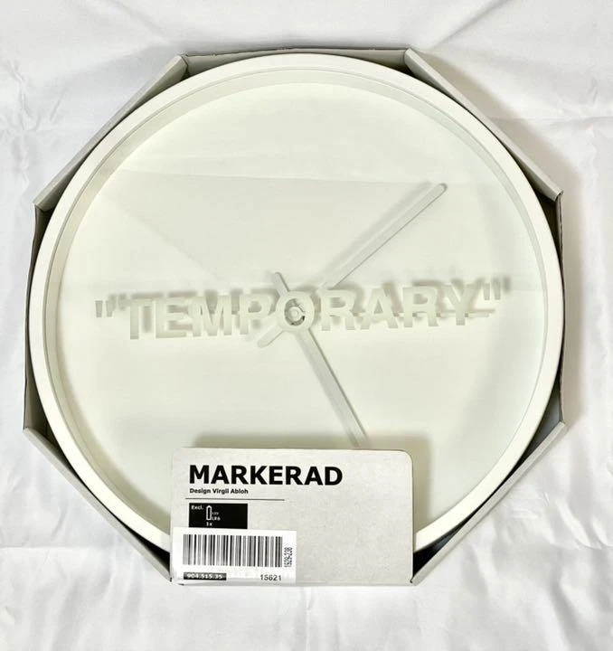 ⭐PRE OWNED - Virgil Abloh x IKEA MARKERAD 15621 Wall Clock Off