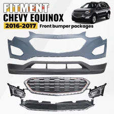 For Chevy Chevrolet Equinox 2016 2017 Front Bumper Cover Grille Assembly Set