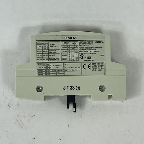 Siemens 49LCPP1A 1-Pole NEMA 1/4/4X/12 30A Class LC Light Contactor Power Pole - Picture 11 of 12