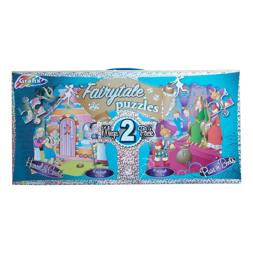 Grafix Ragazzi Puzzle 45 Pezzi IN Stivali Hansel & Gretel Famiglia Divertimento - Immagine 4 di 4