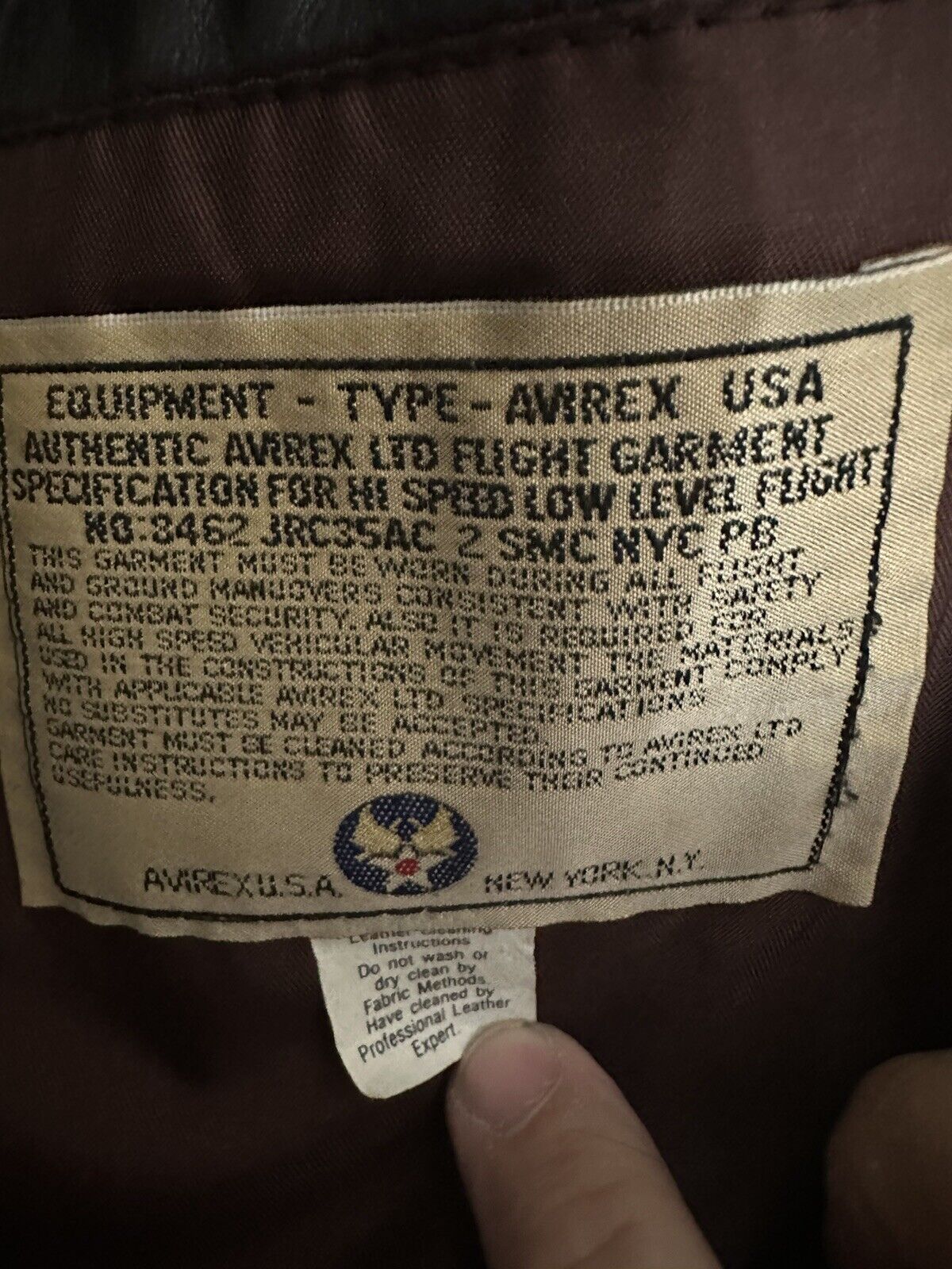 Vintage AVIREX U.S.A. Limited AF Type A-2 Leather… - image 8
