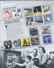 SCOTT 3187  CELEBRATE THE CENTURY 1950'S 33 CENT MNH FULL SHEET OF 15