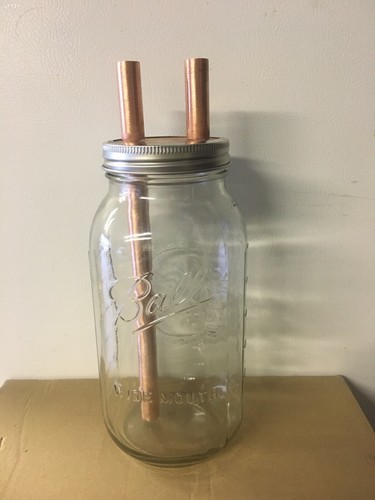 1/2β Mason Jar Thumper For Wide Mouth Half Gallon Mason Jar, Moonshine, Distill