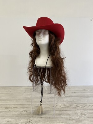 VTG Little Joe Wool Cowboy Hat Red Made in USA WPL 5923  display picture 2
