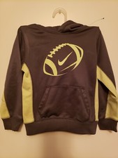 Boy Size 5 - Nike Therma Fit Hoodie - Heather Gray and Neon Green