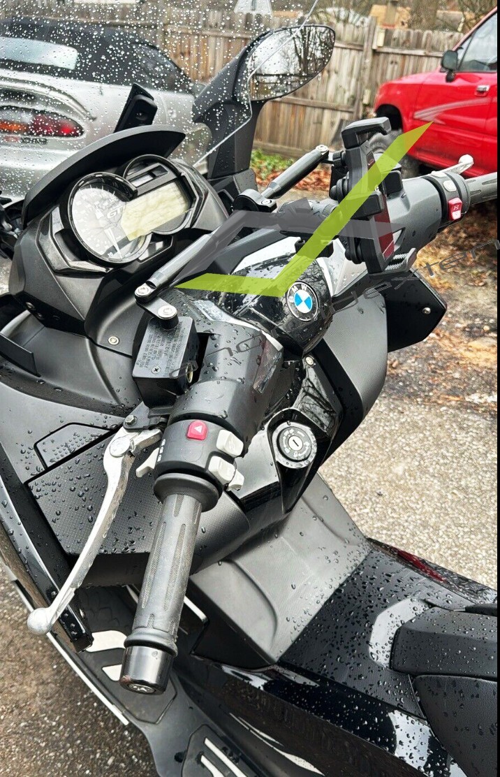 BMW C650GT (ALL) ANODIZED CNC CROSSBAR (for GPS,Action Camera,Cell