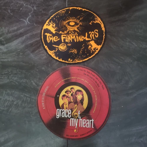 Vinyl Record Player Dust Cover Toppers The Flaming Lips & Grace Of My Heart Lot