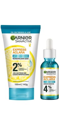 GARNIER SKIN ACTIVE/EXPRESS ACLARA/VITAMINA C+ACIDO SALICILICO/2PACK