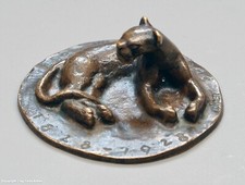 Bronze Figur - Liegender Jaguar - signiert LÖHNER  um 1928