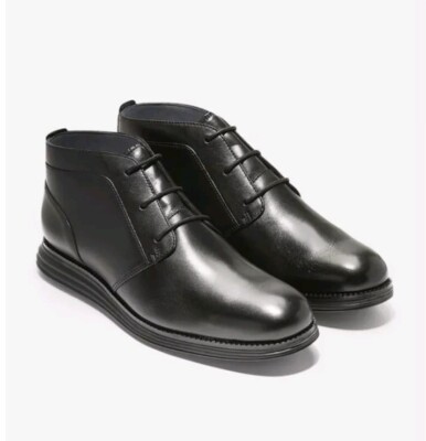 COLE HAAN ORIGINALGRAND CHUKKA  BOOTS  Men\'s Size‎ 11.5 M  BLACK LEATHER Men main image 3