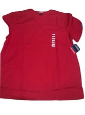 Cherokee Workwear Scrub Short Sleeve Wrap Tunic 4801 REDW Red