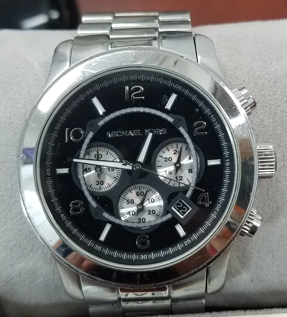 Michael Kors MK8099 Black Dial Stainless Steel Chronograph Men s Watch