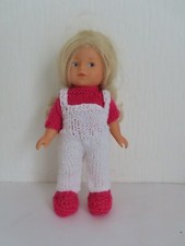 vetement poupée mini-corolle 20 cm- 3 pieces-salopette , pull , chaussons NEUF