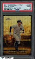 Marketplace image: 2024 Topps Gilded Gold Storm Superfractor Aaron Judge Yankees 1/1 PSA 9 MINT
