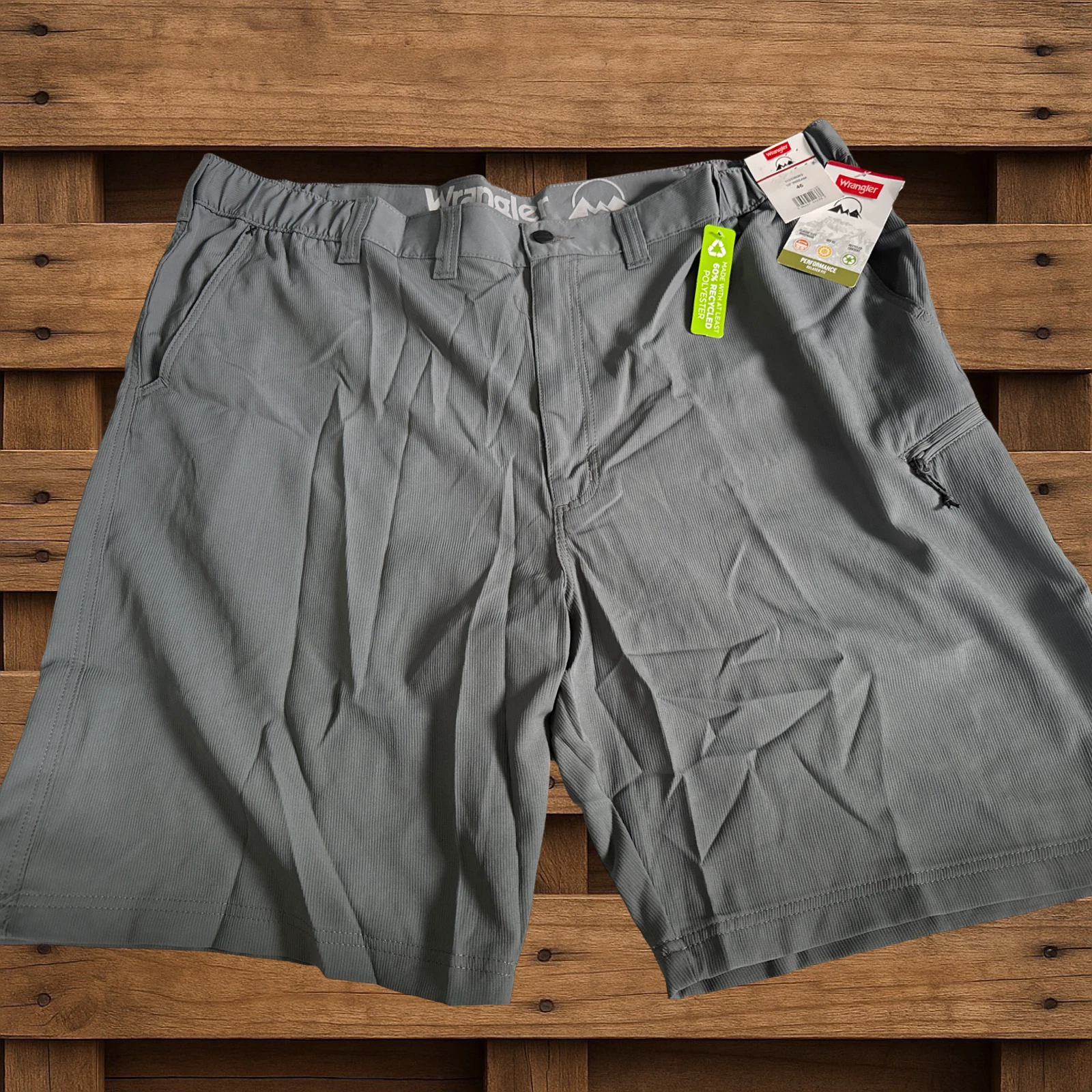 Wrangler Five Star Performance Relaxed Fit Gray Size 46,UPF 50 FlexWaistband NWT