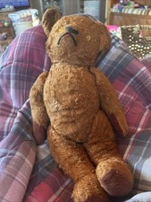 Antique Mohair Jointed Teddy Bear Tail Moves Head