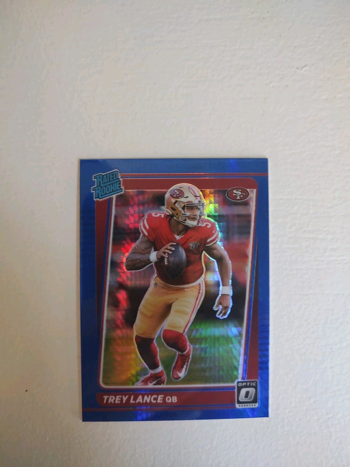 2021 Panini Donruss Optic - Rated Rookie Trey Lance #203 Blue Hyper Prizm (RC)