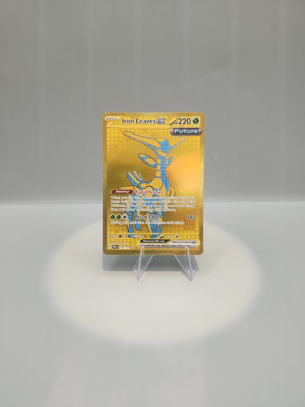 Iron Leaves ex 176/131 Holo Hyper Rare Prismatic Evolutions Pokemon Holo NM