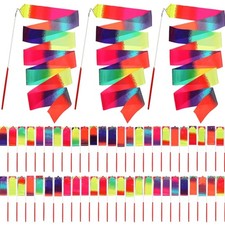 dance ribbons gymnastics twirl streamers party favors rainbow kids event