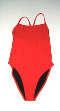 JOLYN Dayno 2 Swim Suit One Piece Tie Back Women 34 Red