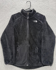 The North Face Girls XL 18 Osito Fleece Jacket Black Full Zip Soft Plush Warm