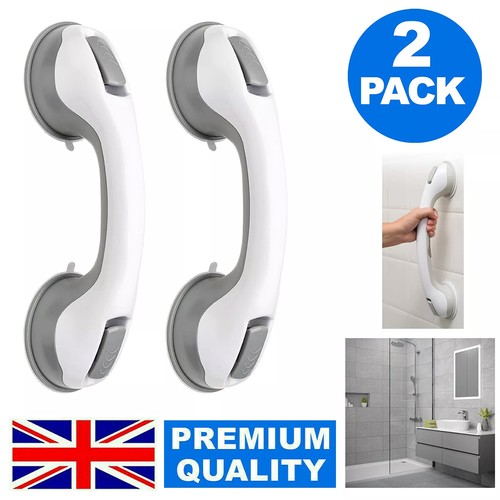 Support Handle 2 Pack Bathroom Support Grab Handle Bath Shower Safety Suction Grip ...