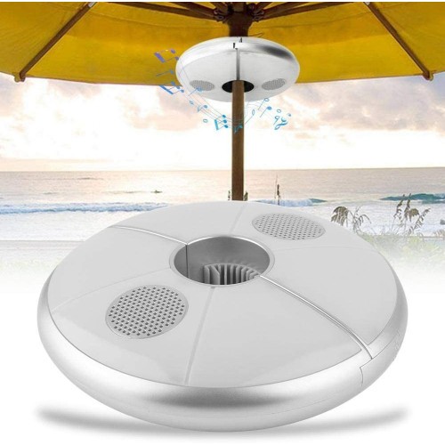 Lampe LED pour parasol haut de gamme PARASOUND en ABS robuste avec son premium