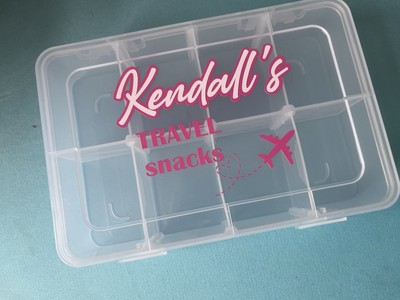 Personalisierte Reise Snack oder Süßigkeiten Box, Kinder, Erwachsene Urlaub, 8 Fächer 