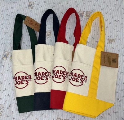 Trader Joe s Mini Canvas Reusable Tote Bags Colorful Canvas Tote Bag 4 Colors US