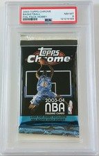 2003 TOPPS CHROME BASKETBALL FACTORY SEALED HOBBY PACK PSA 8 POSS LEBRON RC+++