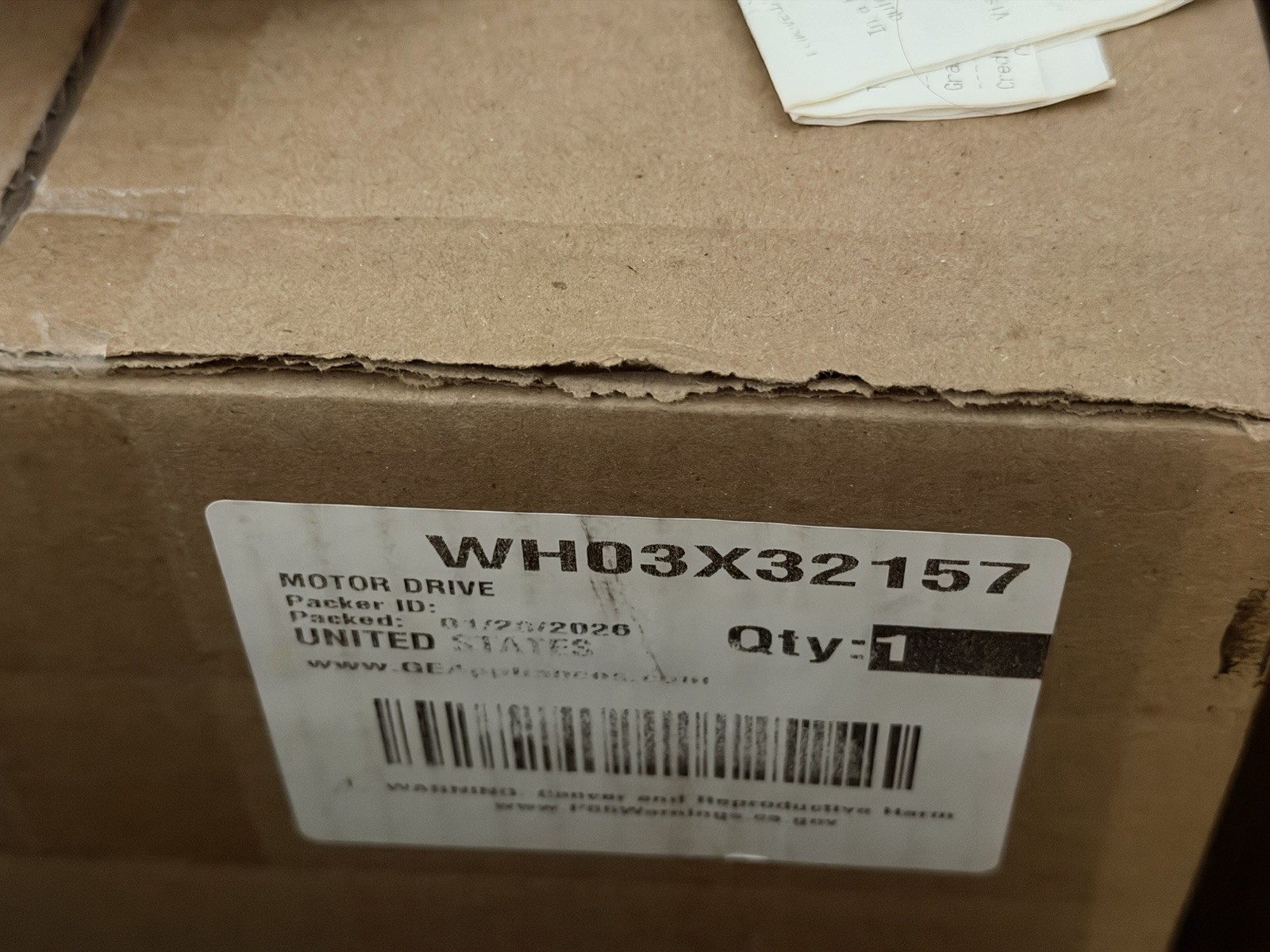 New Oem Ge Motor Drive Wh03X32157