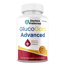 Gluco Gold Advanced Capsules, Max Strength GlucoGold Supplement (1 Pack)