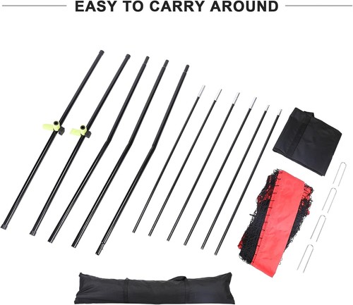 ZELUS Collapsible Barricade Backstop Net 12x9 ft, for Lacrosse, black - Picture 10 of 12