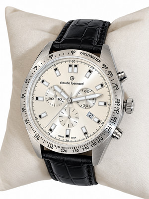 Claude Bernard Swiss Made Sapphire Crystal Silver Dial Men's Watch Date Display