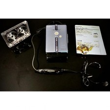 Sony WM-EX651 Blue Revived Cassette Walkman with Remote Accessories