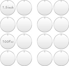 1.5 Inch Clear Small Circles Acrylic Blank