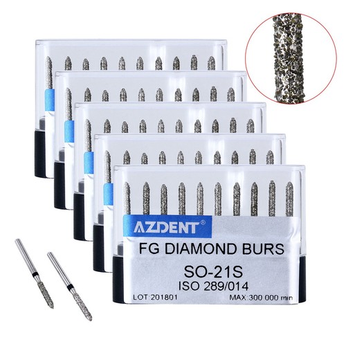 AZDENT Dental Diamond Burs FG Super Coarse Bur for High Speed Handpiece 10pcs/pk - Picture 236 of 259